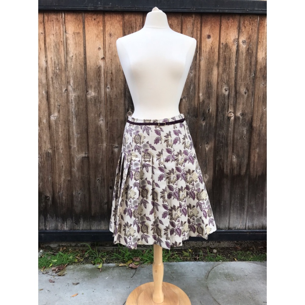 NWT Etcetera Floral Brocade Pleated Skirt